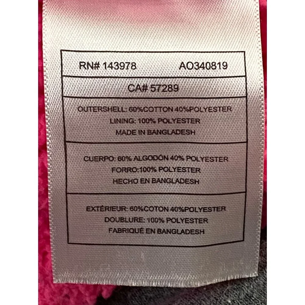 Puma Girls Gray Hoodie With Pink Logo & Sherpa Lining M (10-12) - Picture 11 of 14